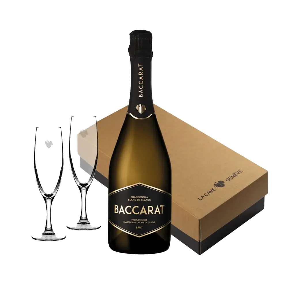 Le Coffret Flûtes Baccarat Brut blanc de blancs